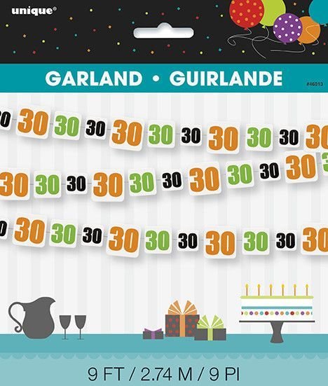 Birthday Cheer 30 Paper Garland