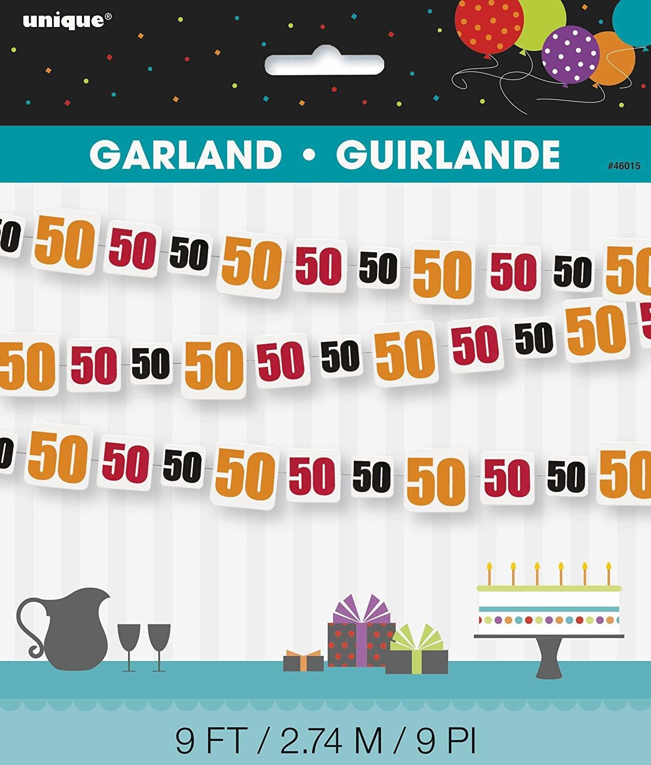 Birthday Cheer 50 Paper Garland