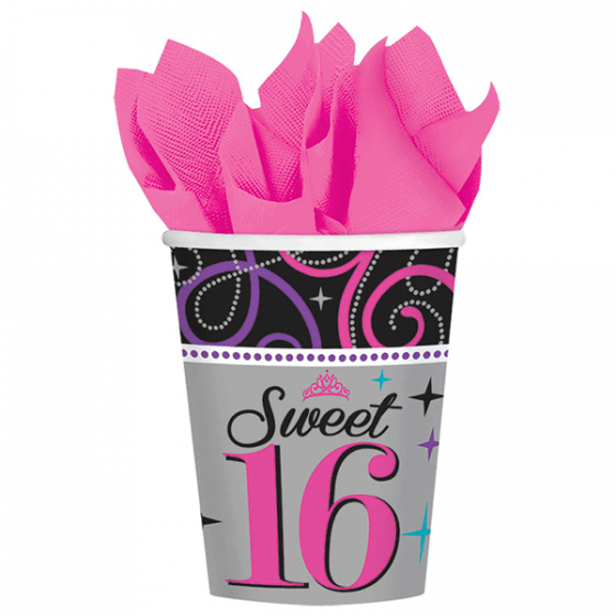 Cups Sweet 16 Celebration /8Pcs