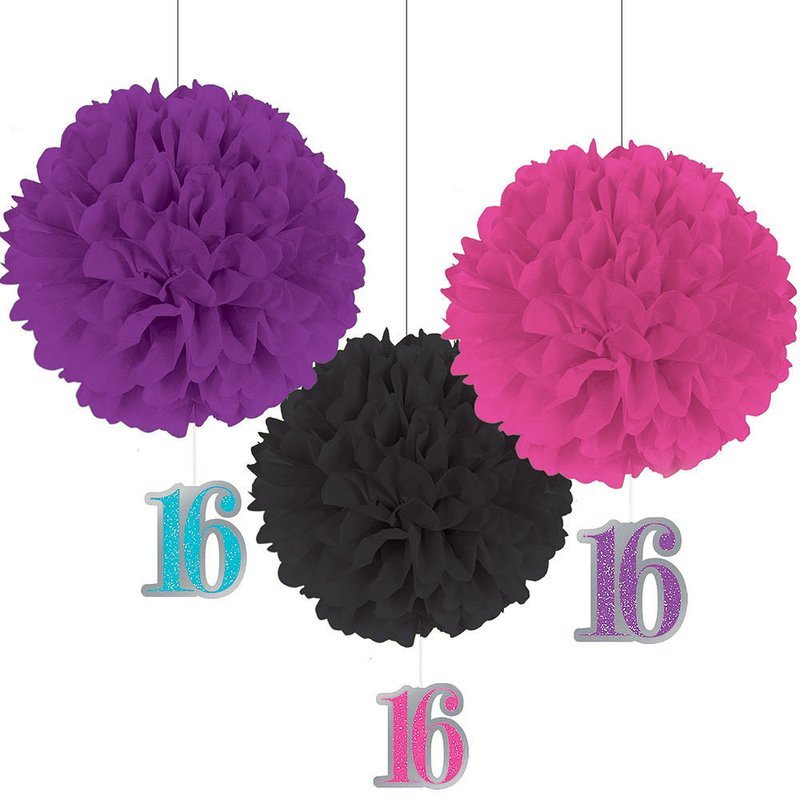 Danglers Fluffy Sweet 16 Celebration /3Pcs