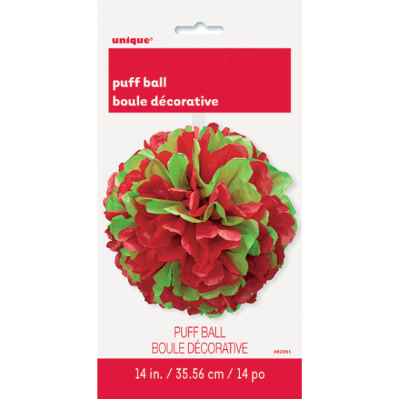 Red/Green Puff Décor