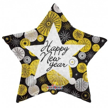 Happy New Year Celebrate Star Foil Balloon