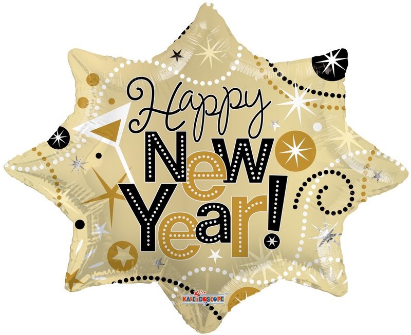 Supershape New Year Explosion Foil Balloon
