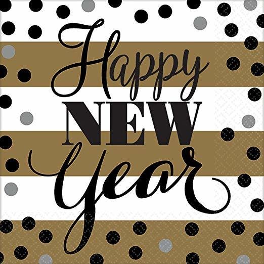 Beverage Napkins Golden New Year