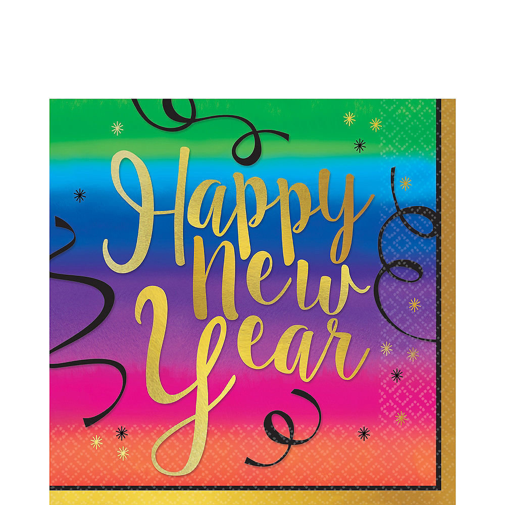 Lunch Napkins Colorful New Year