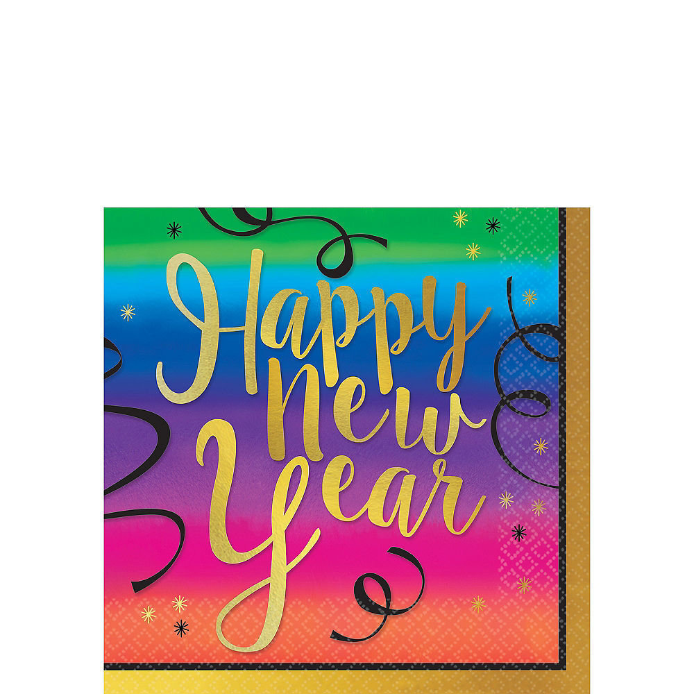 Beverage Napkins Colorful New Year