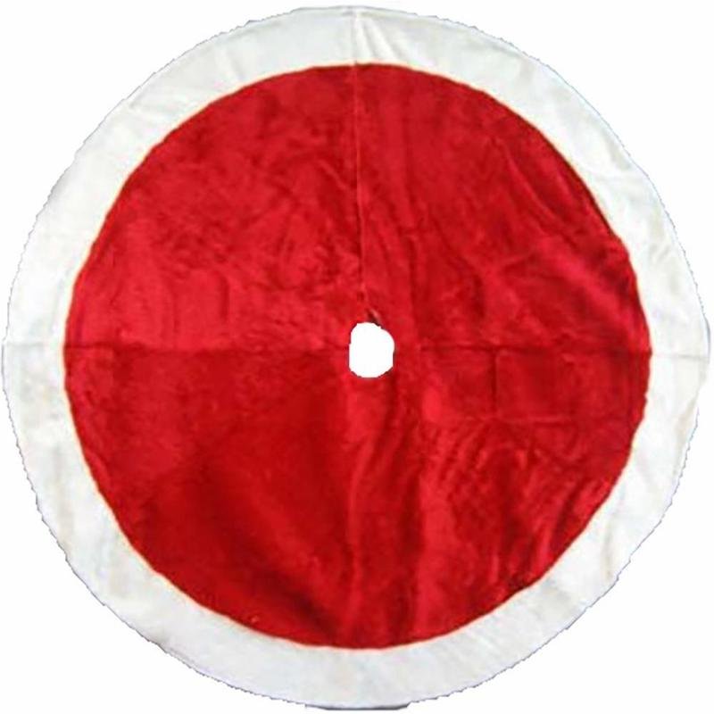 Christmas Tree Red Skirt With Fur