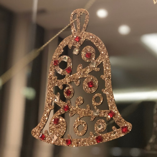 Gold Red Jewel Bell