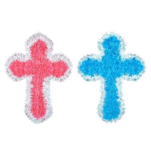 Tinsel Cross Religious /1Pc