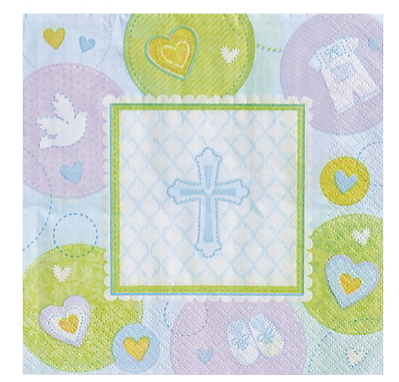 Lunch Napkins Sweet Christening Blue /16Pcs Lunch Napkins Sweet Christening Blue /16Pcs