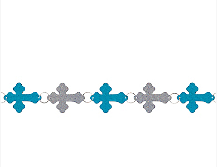 Garland Ring Religious Blue