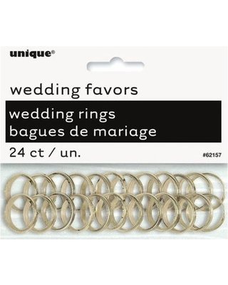 Gold Rings Wedding Favors /24Pcs