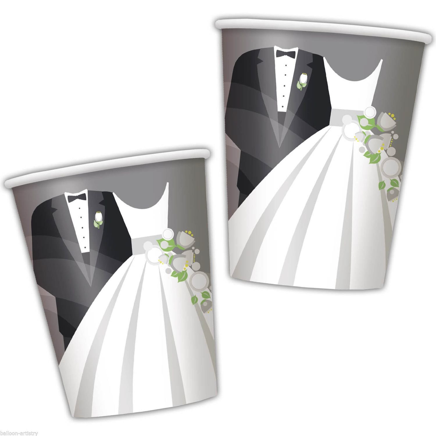 Silver Wedding Cups /8Pcs