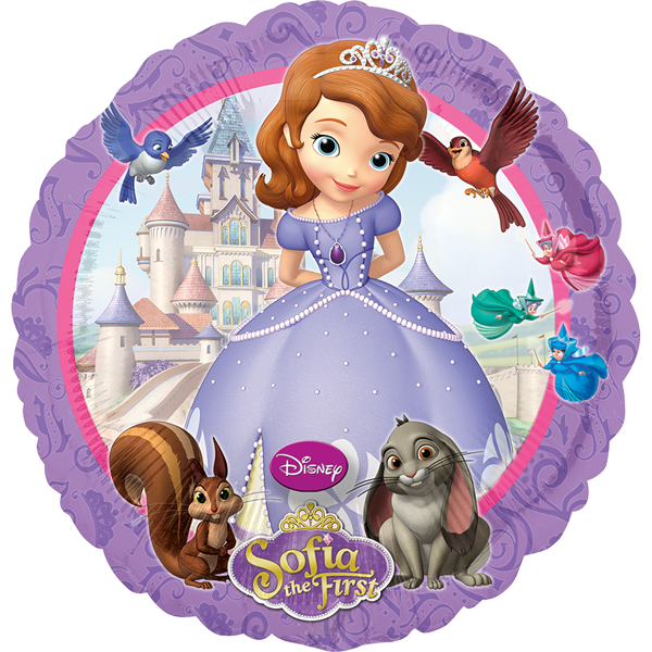 Round Sofia The First Foil Balloon