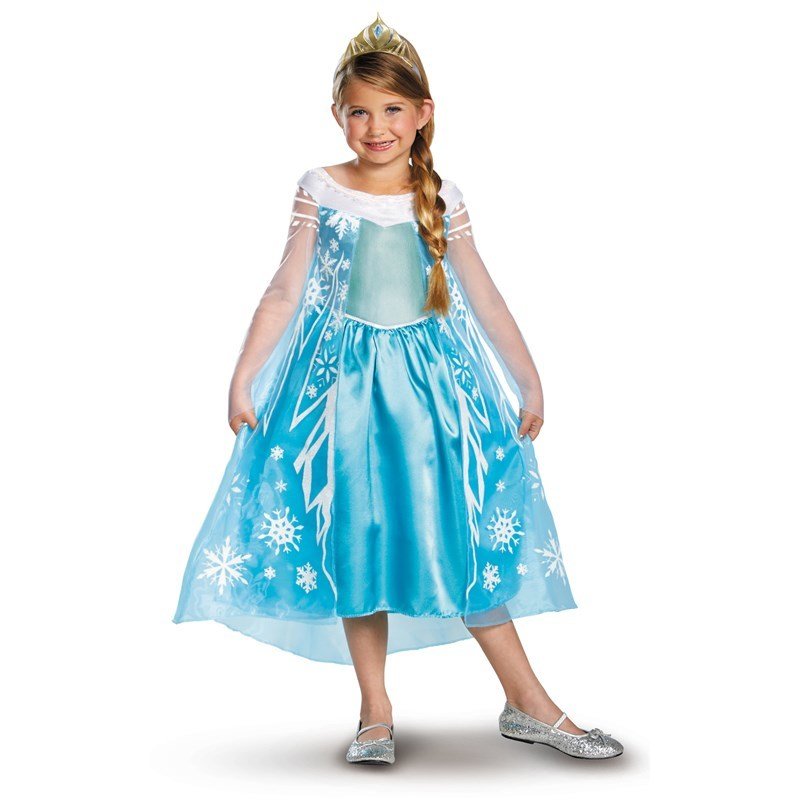 Girls Frozen Elsa Deluxe Costume