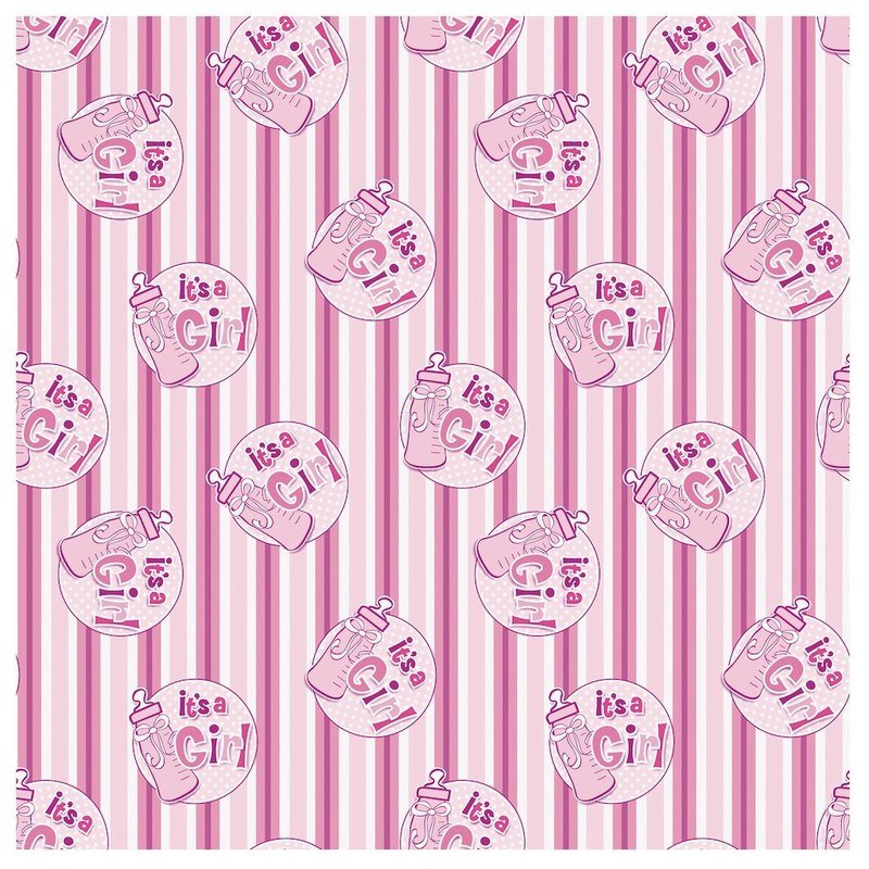 It&#39;s a Girl Bottle Gift Wrap