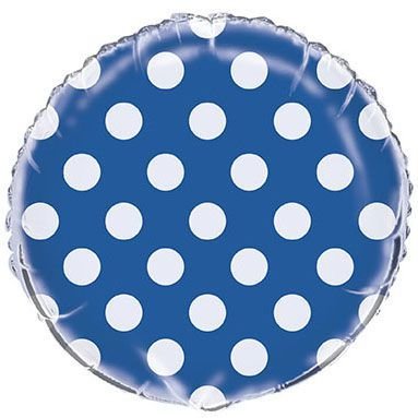 Royal Blue Dot Foil Balloon