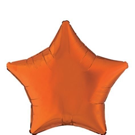 Star Orange Foil Balloon