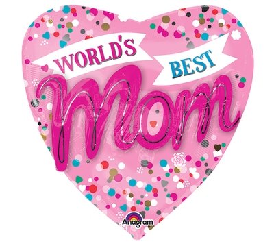 Multi Foil Balloon World&#39;s Best Mom