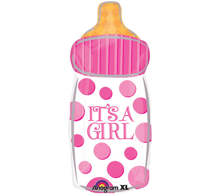 It`s a Girl Baby Bottle Foil Balloon