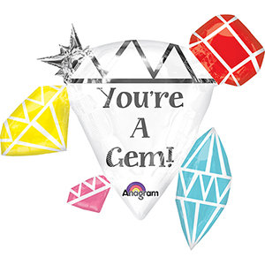 Supershape You&#39;re a Gem Foil Balloon