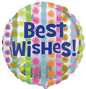 Bright Best Wishes Foil Balloon