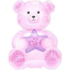 Supershape Teddy Bear It&#39;s a Girl Foil Balloon