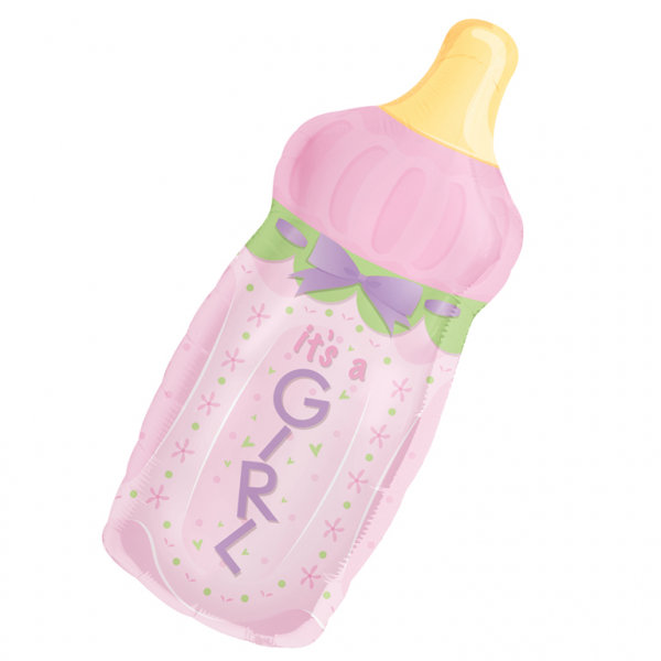 Supershape It&#39;s a Girl Baby Bottle Foil Balloon