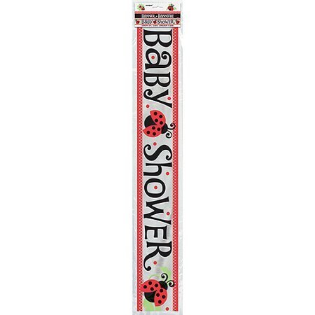 Lively Ladybug Baby Shower Foil Banner Lively Ladybug Baby Shower Foil Banner