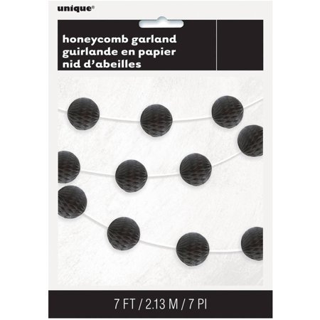Black Honeycomb Ball Garland