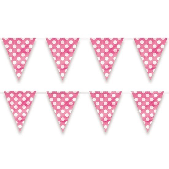 Hot Pink Dot Flag Banner