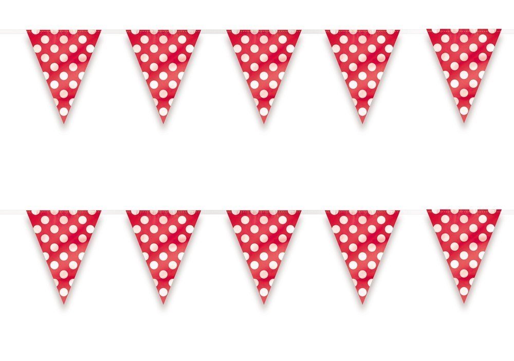 Ruby Red Dot Flag Banner