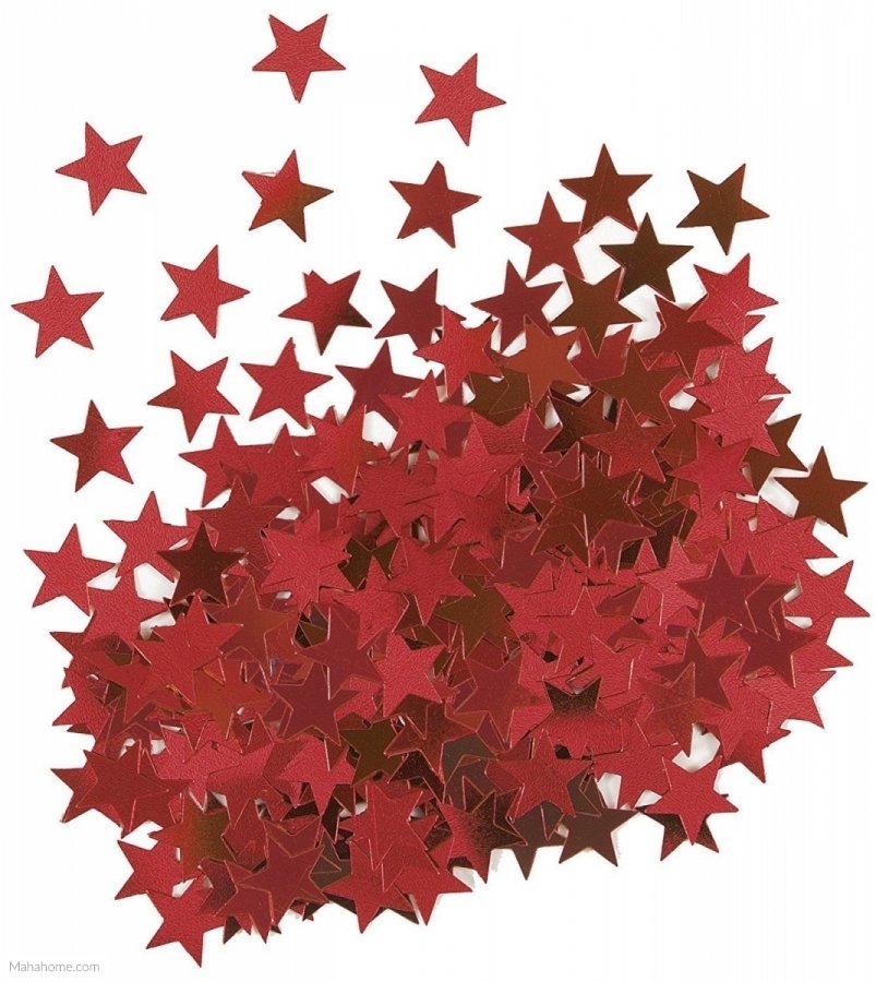 Stars Confetti Red