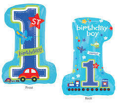 Supershape All Aboard 1st Birthday Foil Balloon