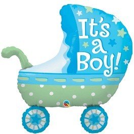 Supershape It&#39;s A Boy Baby Stroller Foil Balloon
