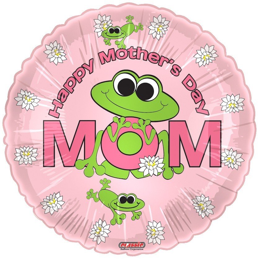 Happy Mother&#39;s Day Frogs Foil Balloon