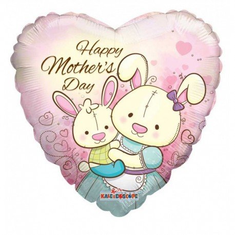 Happy Mother&#39;s Day Bunny Mom Foil Balloon