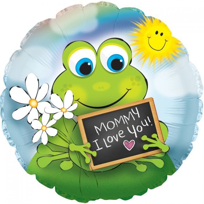 Froggy Mommy I Love You Foil Balloon
