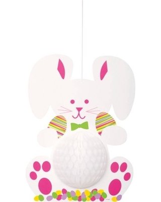 Bunny Honeycomb Hanging Decoration