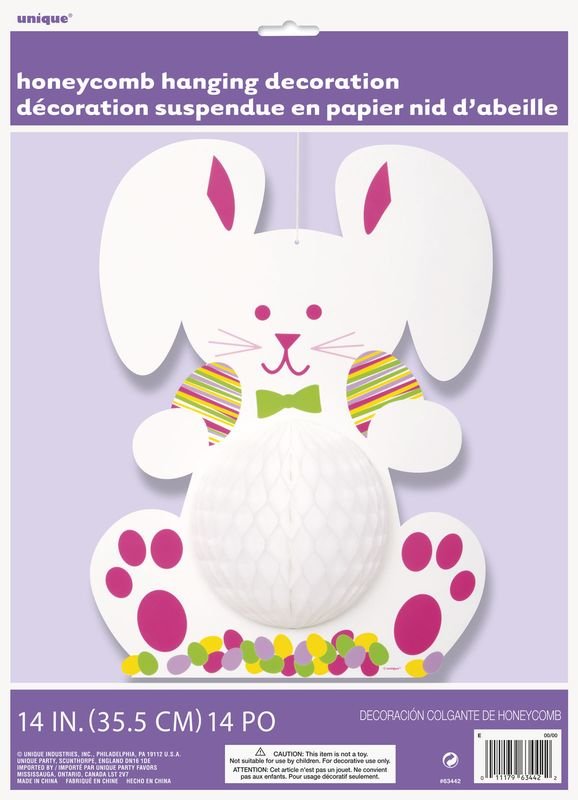 Bunny Honeycomb Hanging Decoration