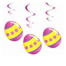 Bright Eggs Hanging Swirls
