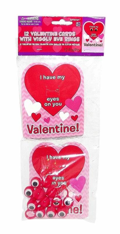 Rings Wiggly Eyes With Cards Valentine