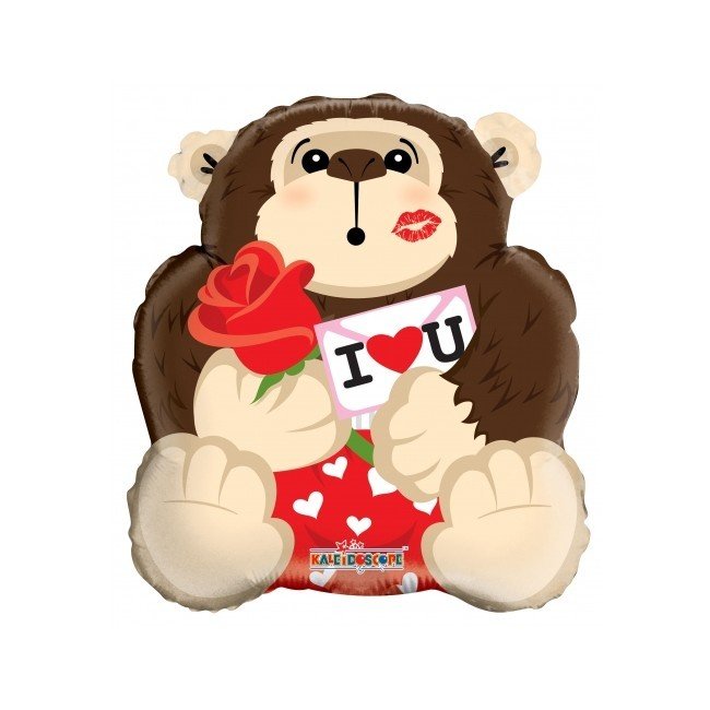 Gorilla In Love Foil Balloon