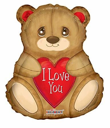 I Love You Bear Shape Foil Balloon