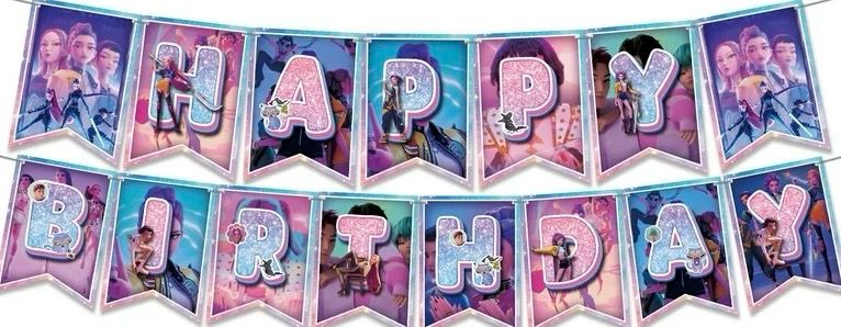 K-pop Happy Birthday Banner