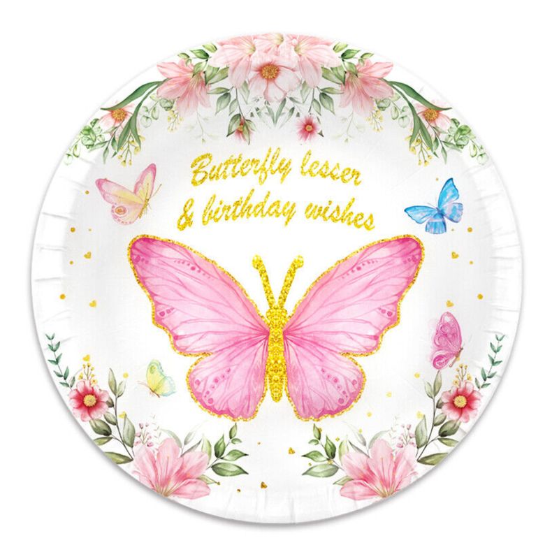 Butterflies Paper Plates /10 Pcs