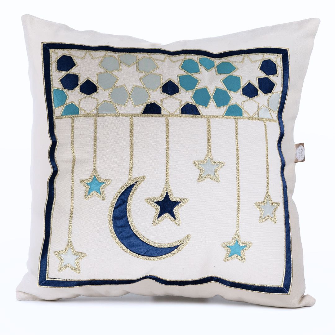 Al Bahja Crescent Arabesque Cushion Cover