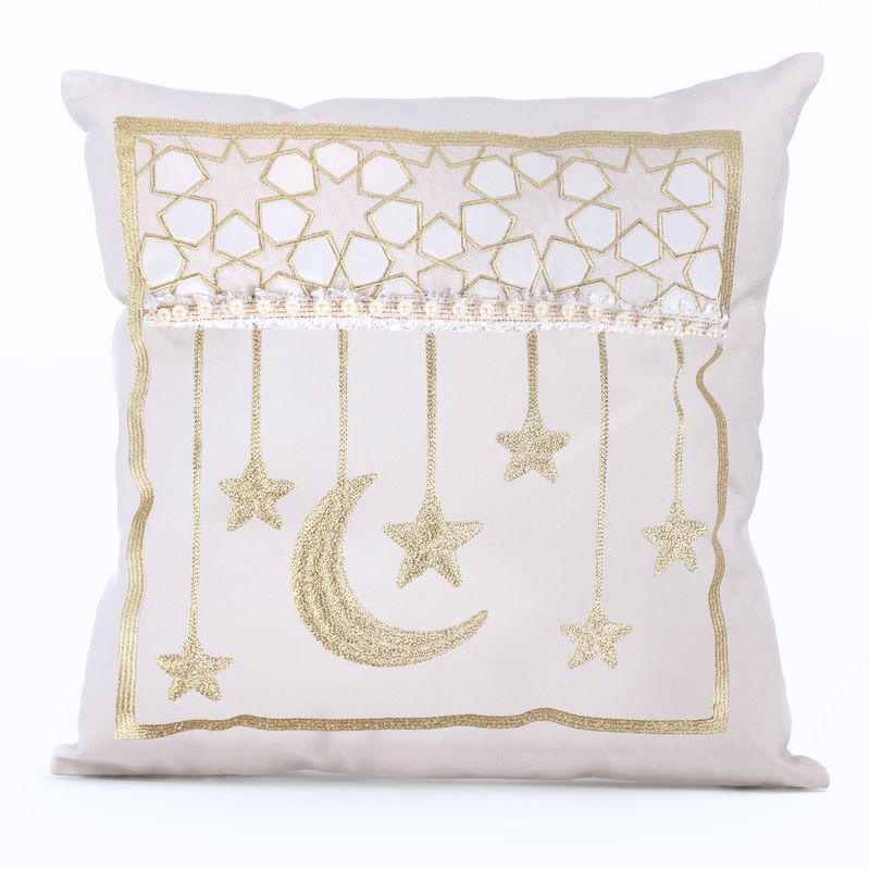 Nawwartouna Crescent Arabesque Cushion Cover Nawwartouna Crescent Arabesque Cushion Cover