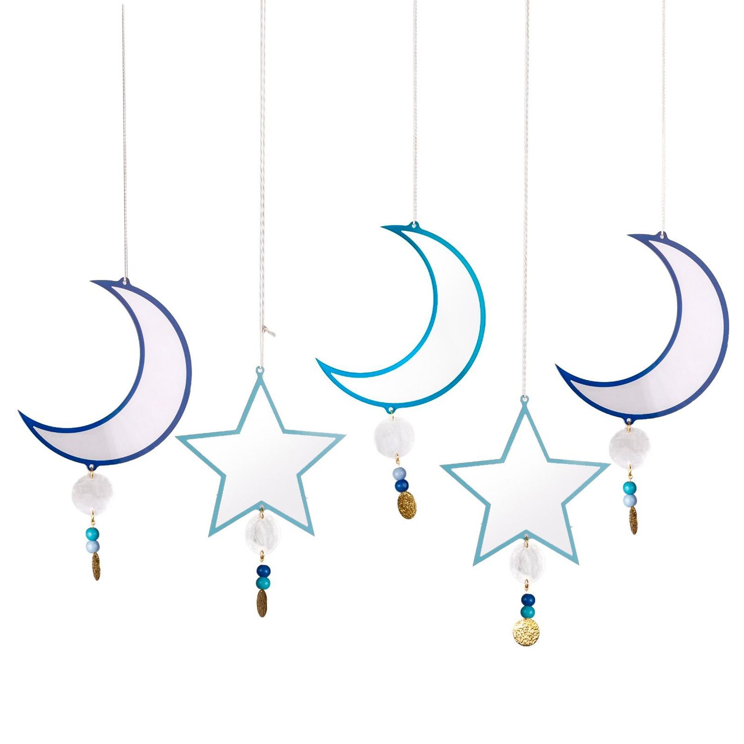 Al Bahja Set Of 5 Mini Acrylic Hanging Decorations