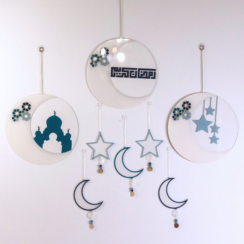 Al Bahja Set Of 5 Mini Acrylic Hanging Decorations
